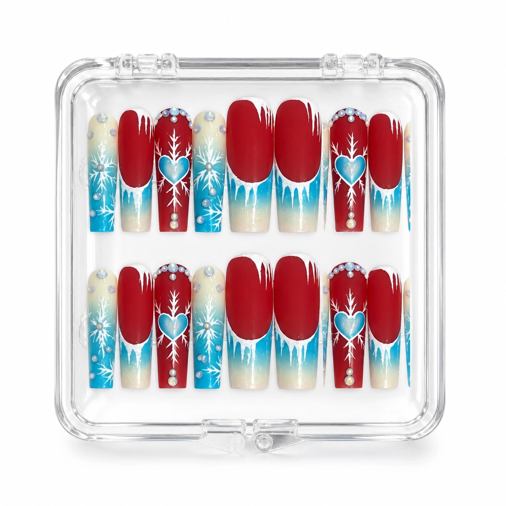Press-on Nails Wholesale $14.90 Crimson Frost by Yabe Vietnam