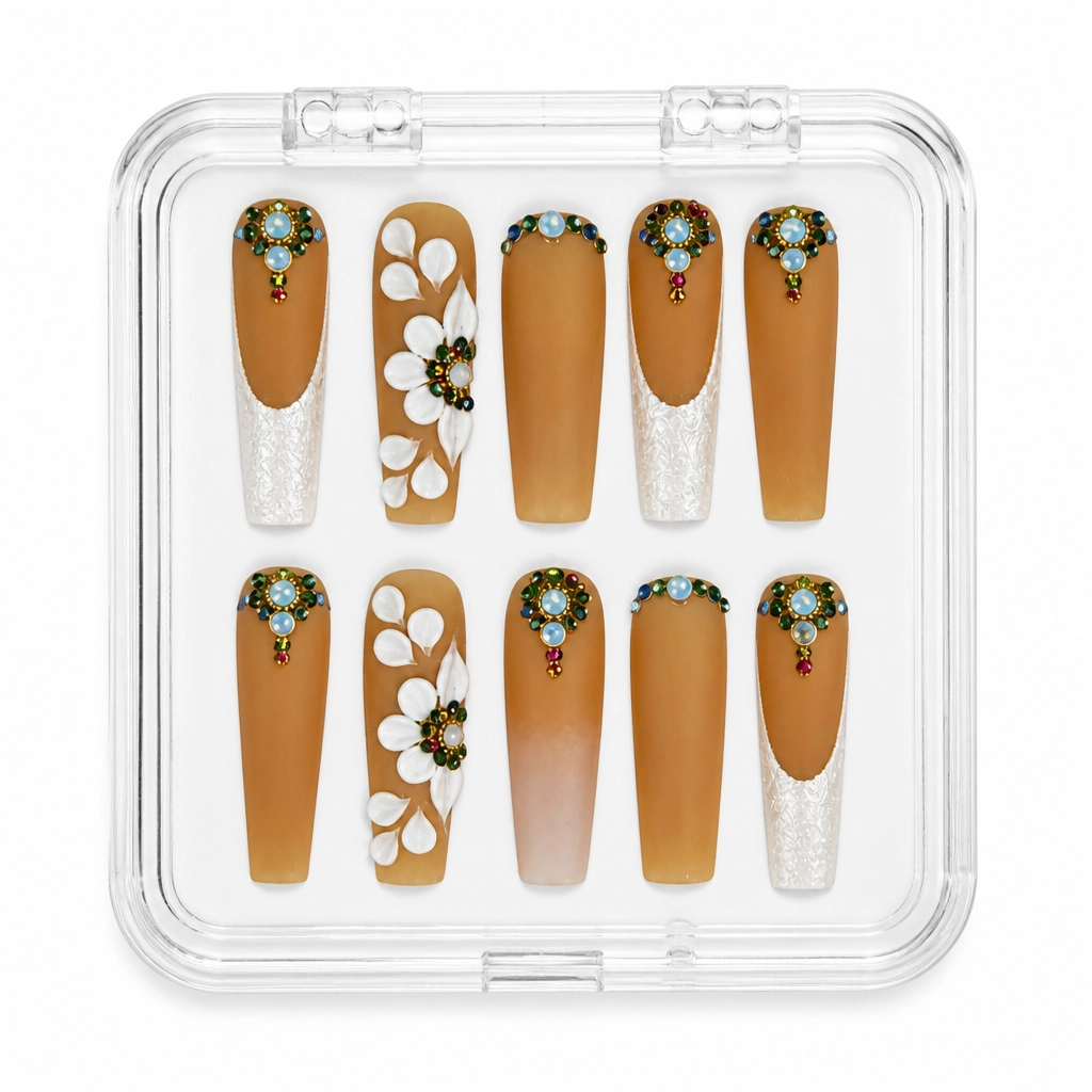 Press-on Nails Wholesale $14.90 Champagne Elegance by Yabe Vietnam