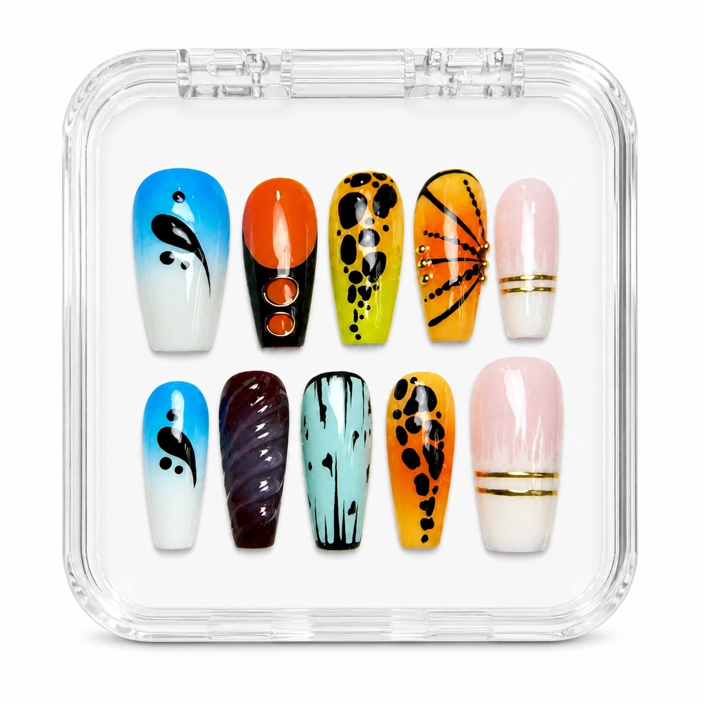 Press-on Nails Wholesale $14.90 Leopard Mosaic by Yabe Vietnam
