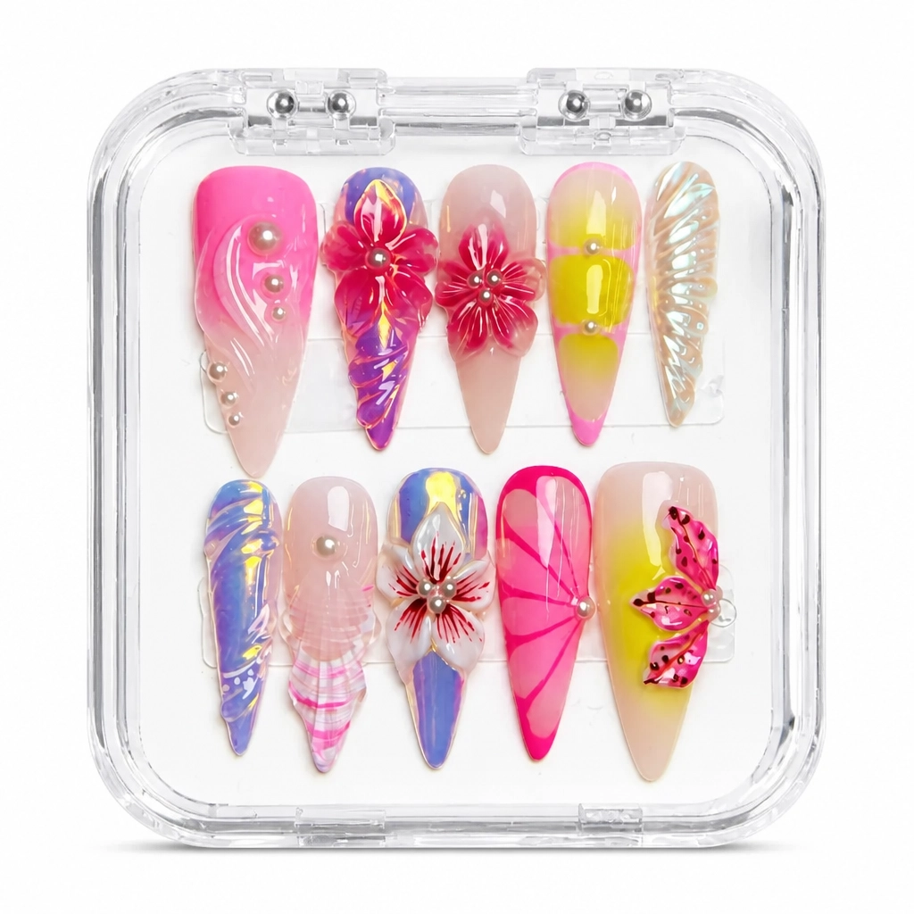 Press-on Nails Wholesale $14.90 Floral Prism by Yabe Vietnam