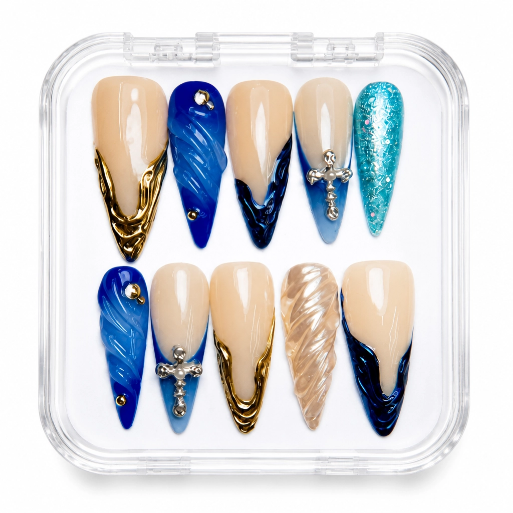 Press-on Nails Wholesale $14.90 Ivory Azure Luxe by Yabe Vietnam