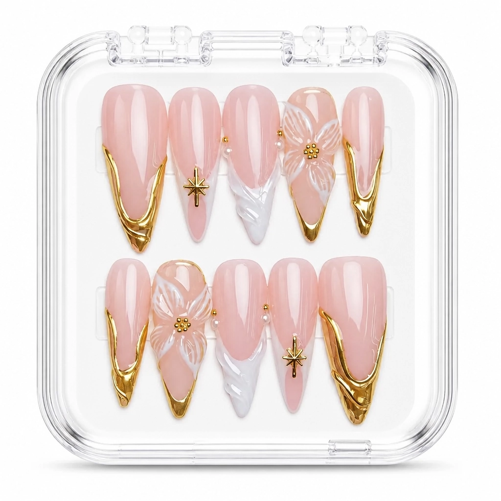 Press-on Nails Wholesale $14.90 Celestial Gold by Yabe Vietnam