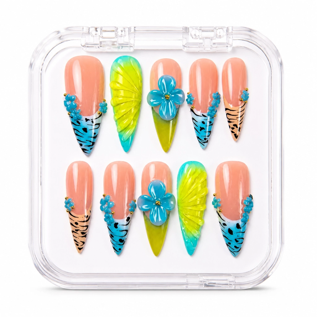 Press-on Nails Wholesale $14.90 Tropical Haute by Yabe Vietnam