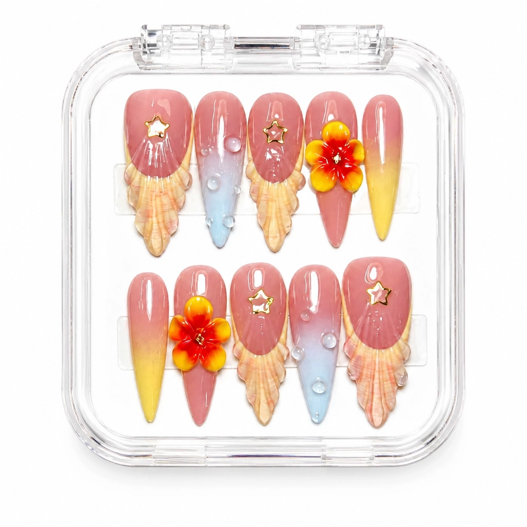 Press-on Nails Wholesale $14.90 Botanical Bloom by Yabe Vietnam