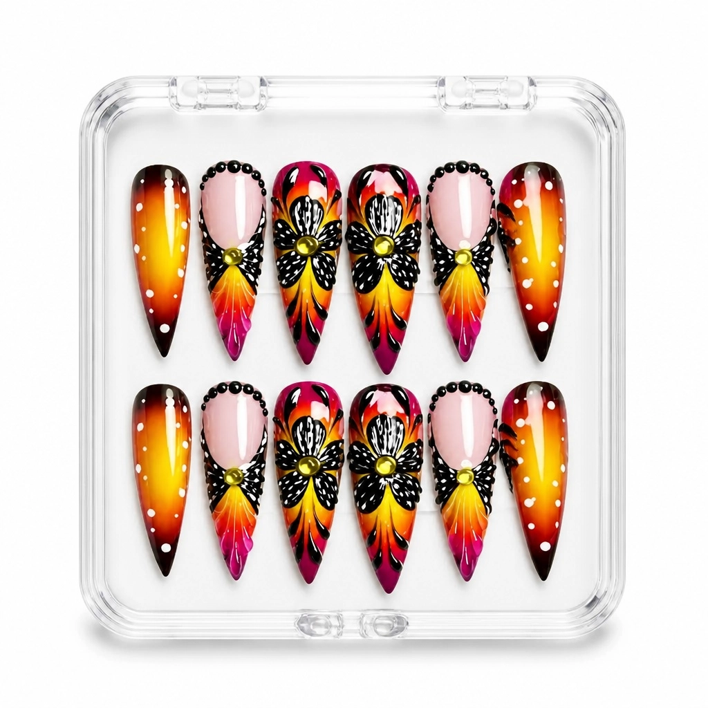 Press-on Nails Wholesale $14.90 Sunset Blaze by Yabe Vietnam