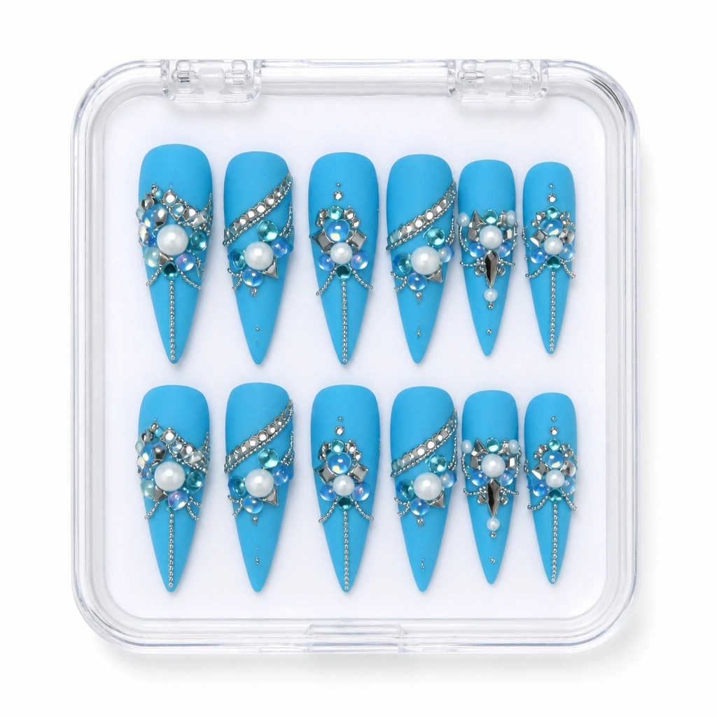 Press-on Nails Wholesale $14.90 Azure Celestial by Yabe Vietnam