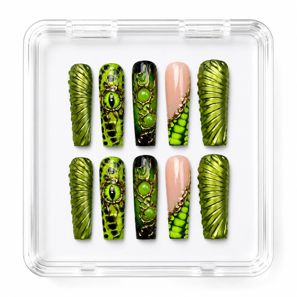 Press-on Nails Wholesale $14.90 Neon Serpent Luxe by Yabe Vietnam