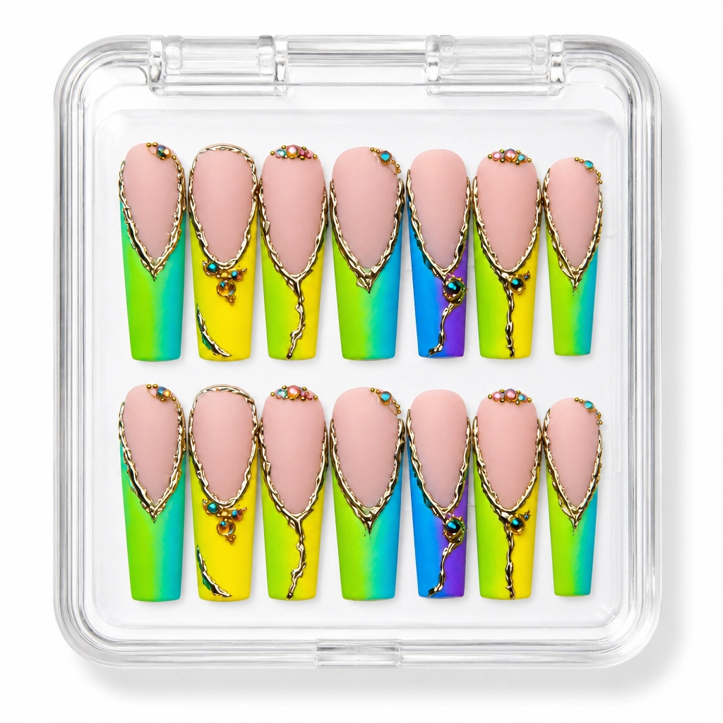 Press-on Nails Wholesale $14.90 Chromatic Cascade by Yabe Vietnam