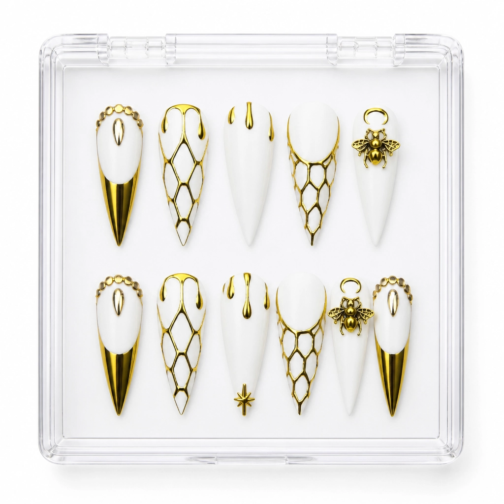 Press-on Nails Wholesale $14.90 Gilded Geometry by Yabe Vietnam