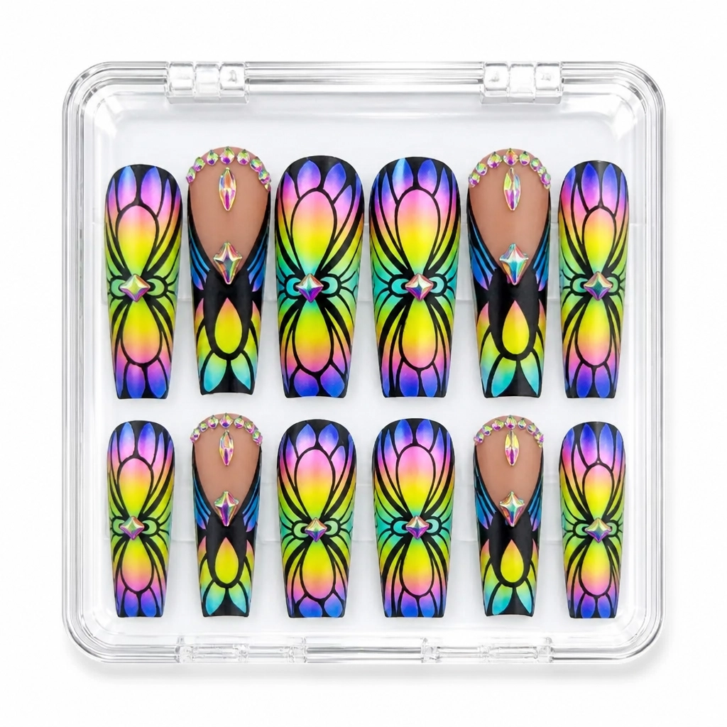 Press-on Nails Wholesale $14.90 Butterfly Prism by Yabe Vietnam
