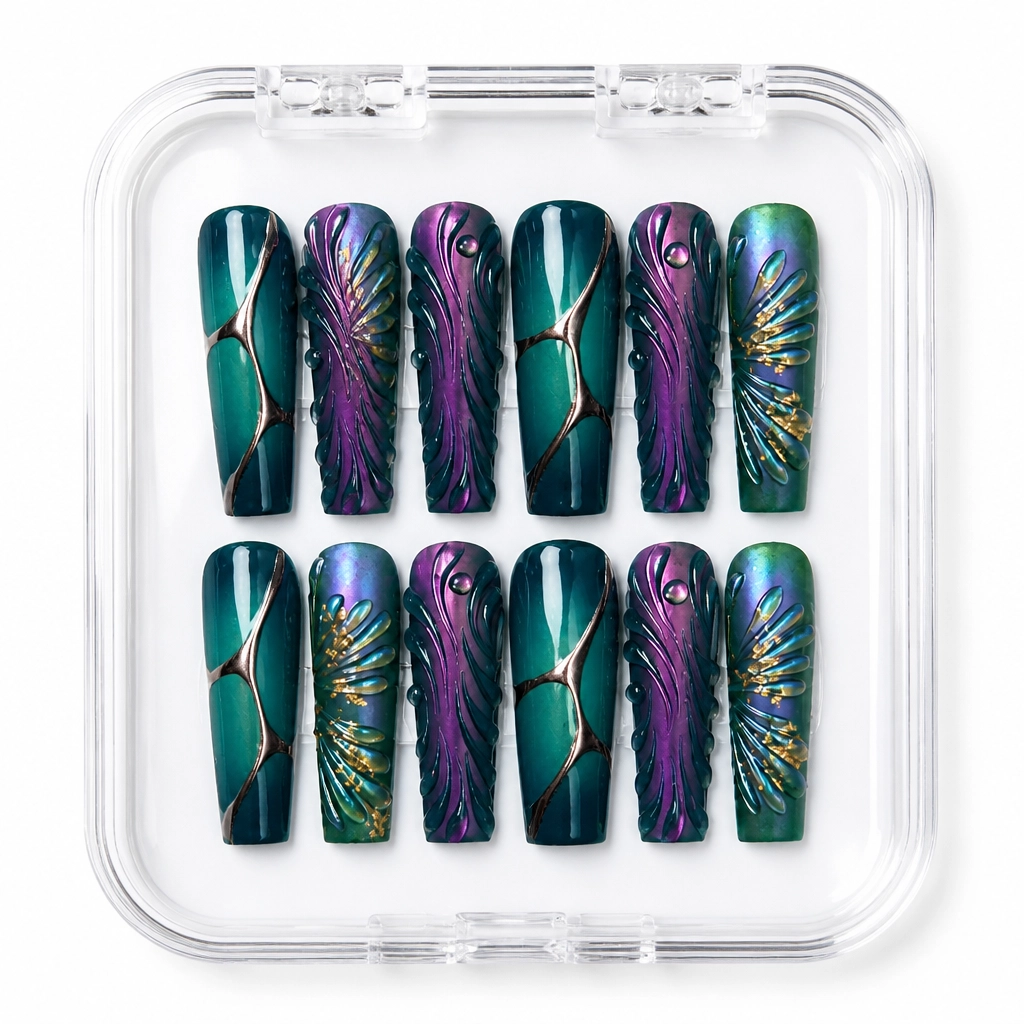 Press-on Nails Wholesale $14.90 Celestial Teal by Yabe Vietnam