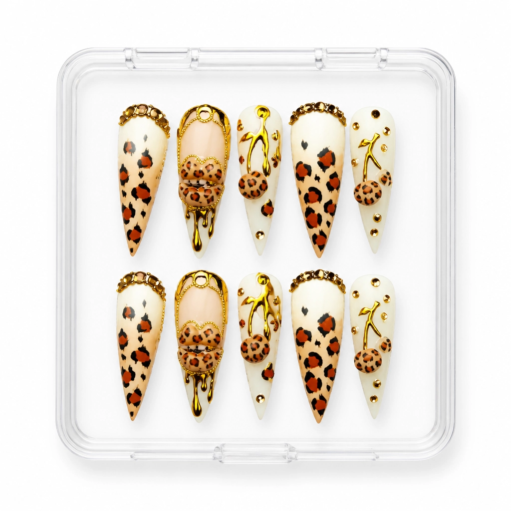 Press-on Nails Wholesale $14.90 Leopard Luxe by Yabe Vietnam