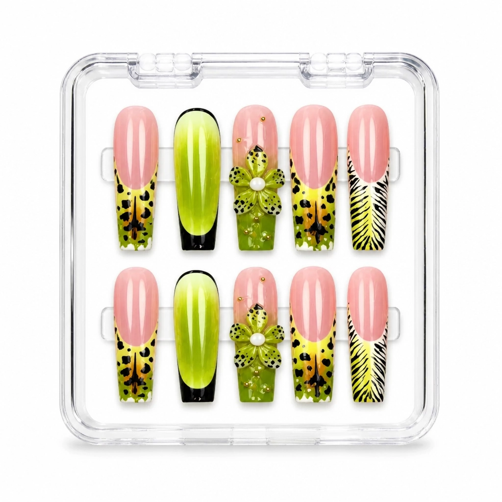 Press-on Nails Wholesale $14.90 Jungle Bloom by Yabe Vietnam