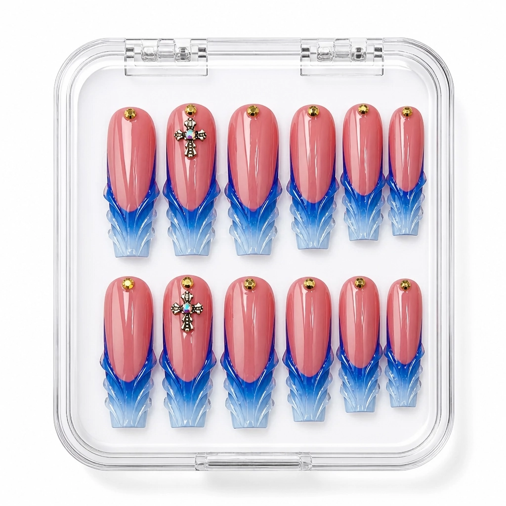Press-on Nails Wholesale $14.90 Sapphire Dream by Yabe Vietnam