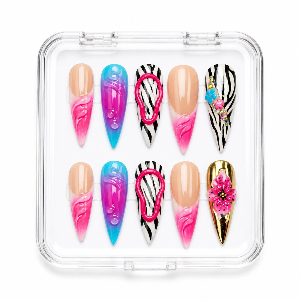 Press-on Nails Wholesale $14.90 Neon Luxe Stiletto by Yabe Vietnam