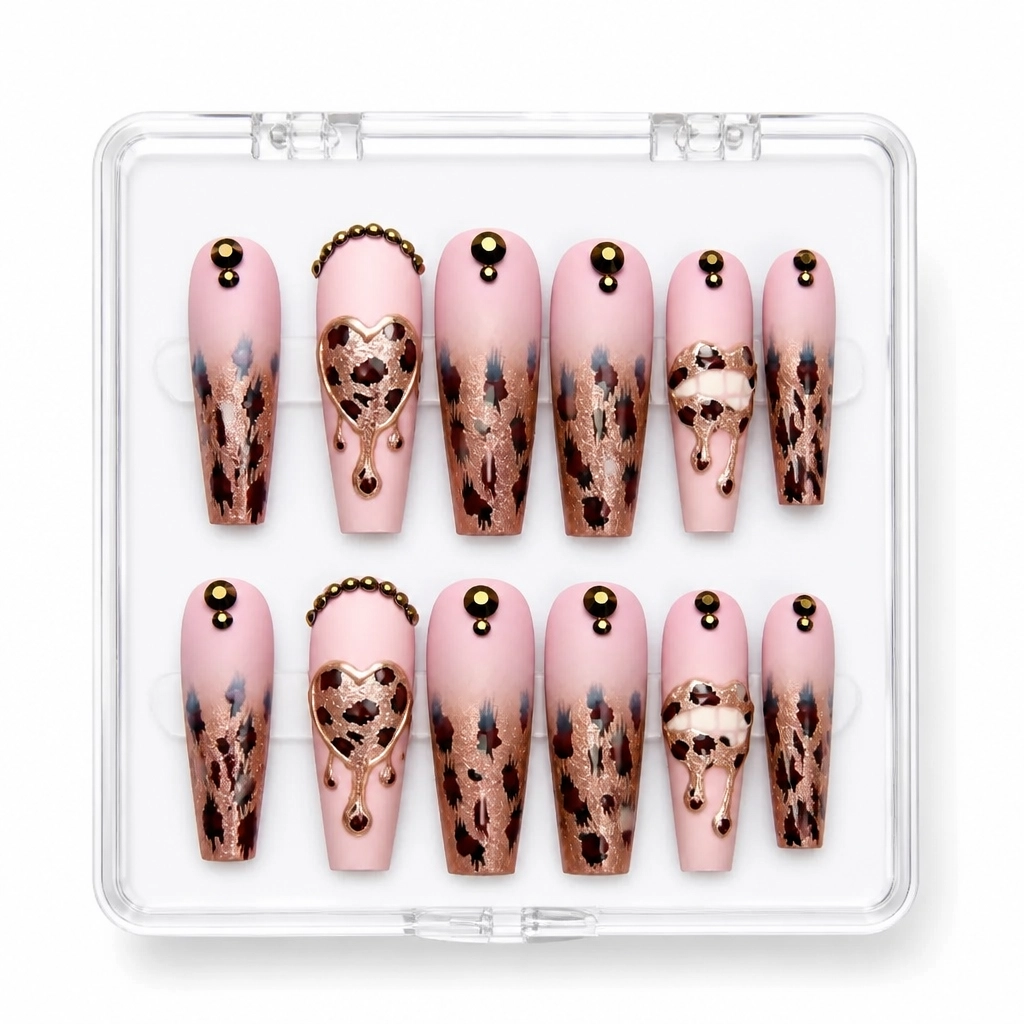 Press-on Nails Wholesale $14.90 Satin Leopard Luxe by Yabe Vietnam