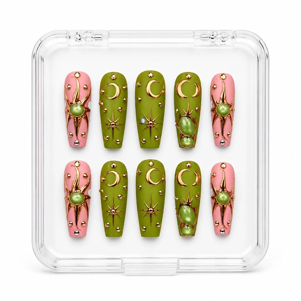 Press-on Nails Wholesale $14.90 Chartreuse Bloom by Yabe Vietnam