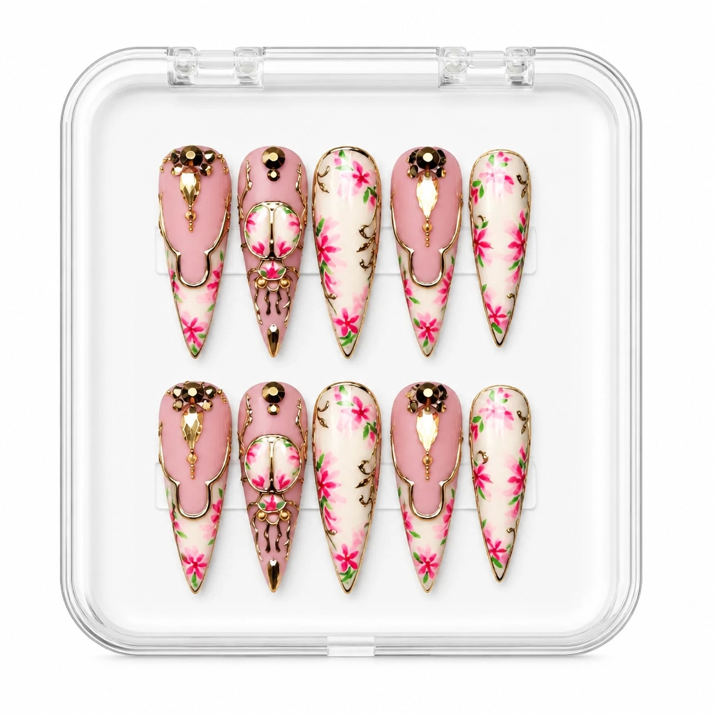 Press-on Nails Wholesale $14.90 Botanical Bliss by Yabe Vietnam