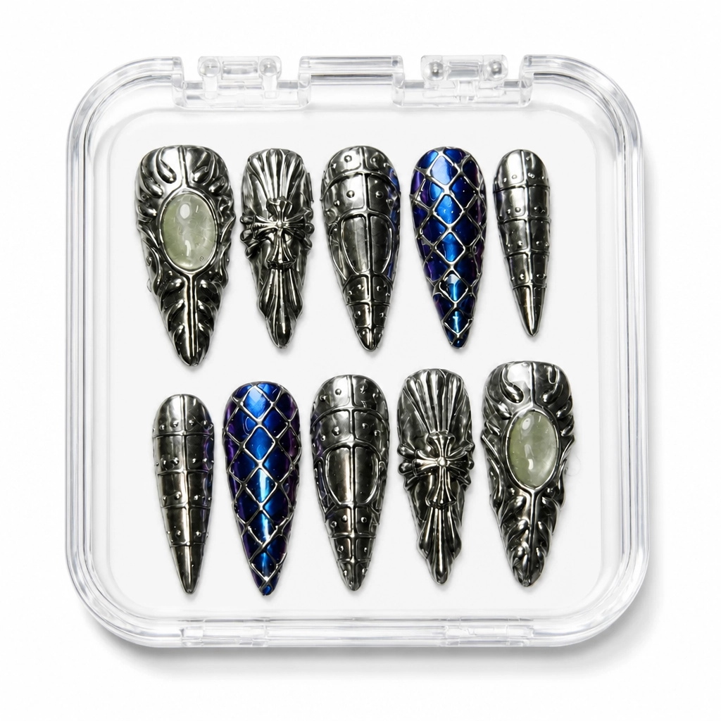 Press-on Nails Wholesale $14.90 Midnight Argyle Luxe by Yabe Vietnam