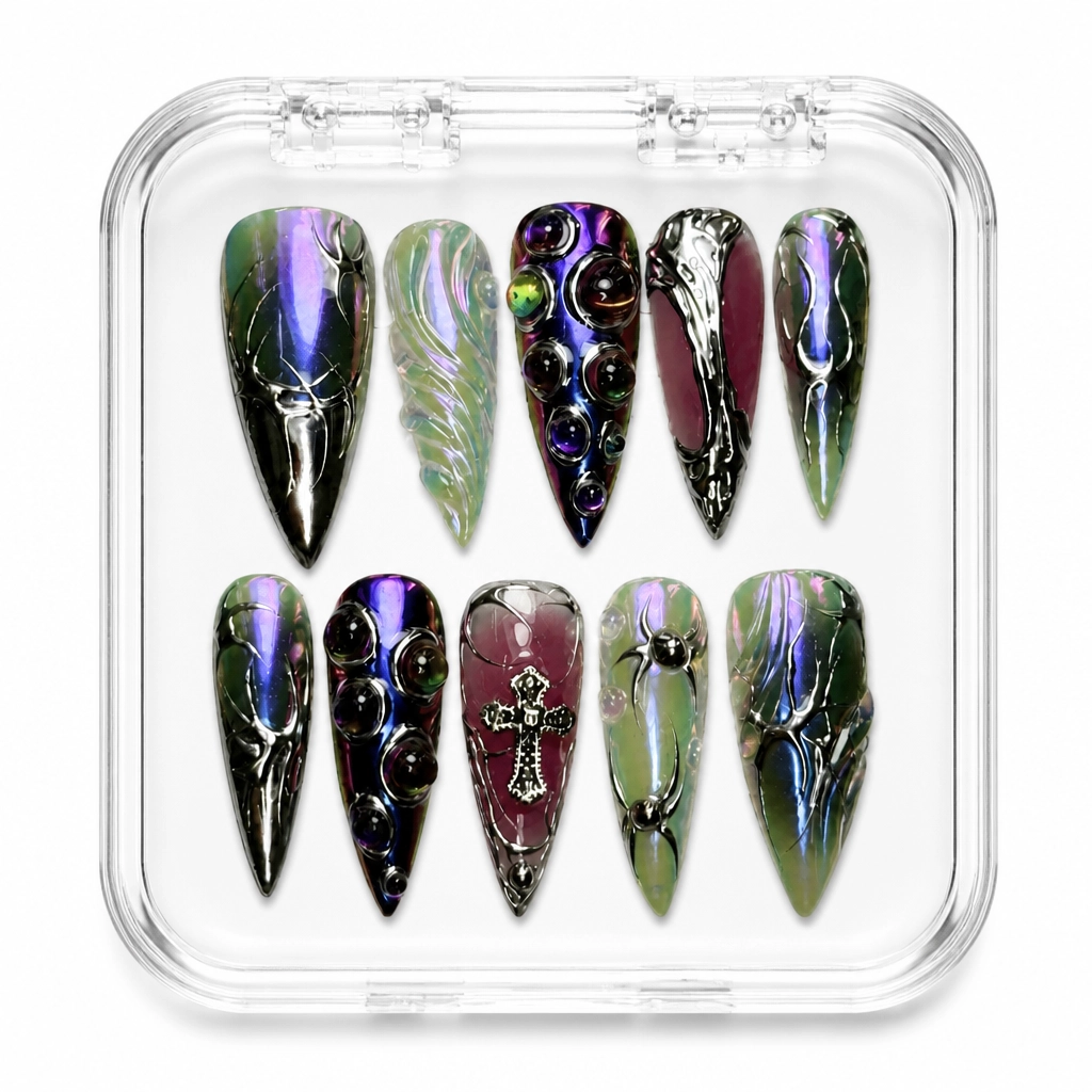 Press-on Nails Wholesale $14.90 Iridescent Allure by Yabe Vietnam