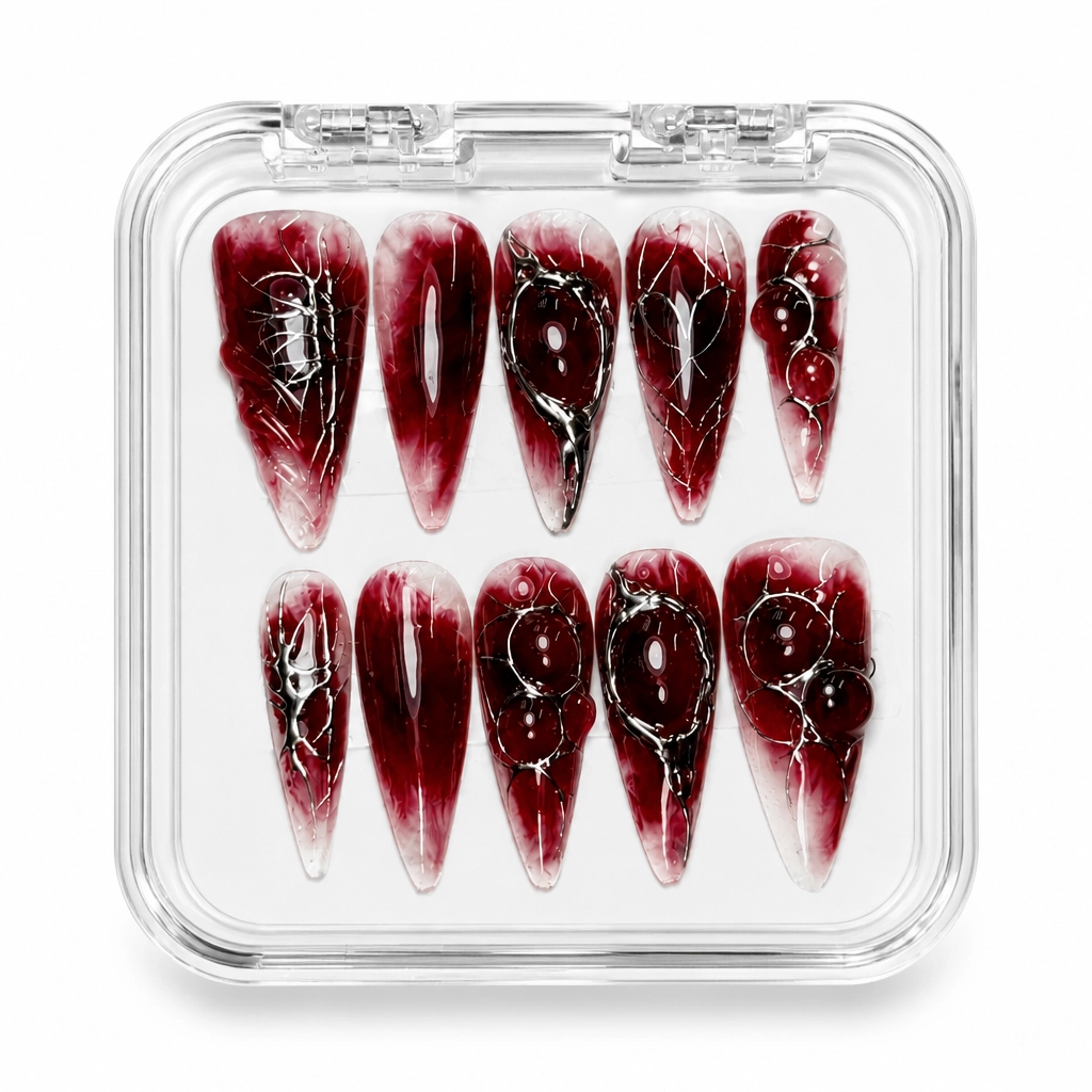 Press-on Nails Wholesale $14.90 Crimson Luxe by Yabe Vietnam