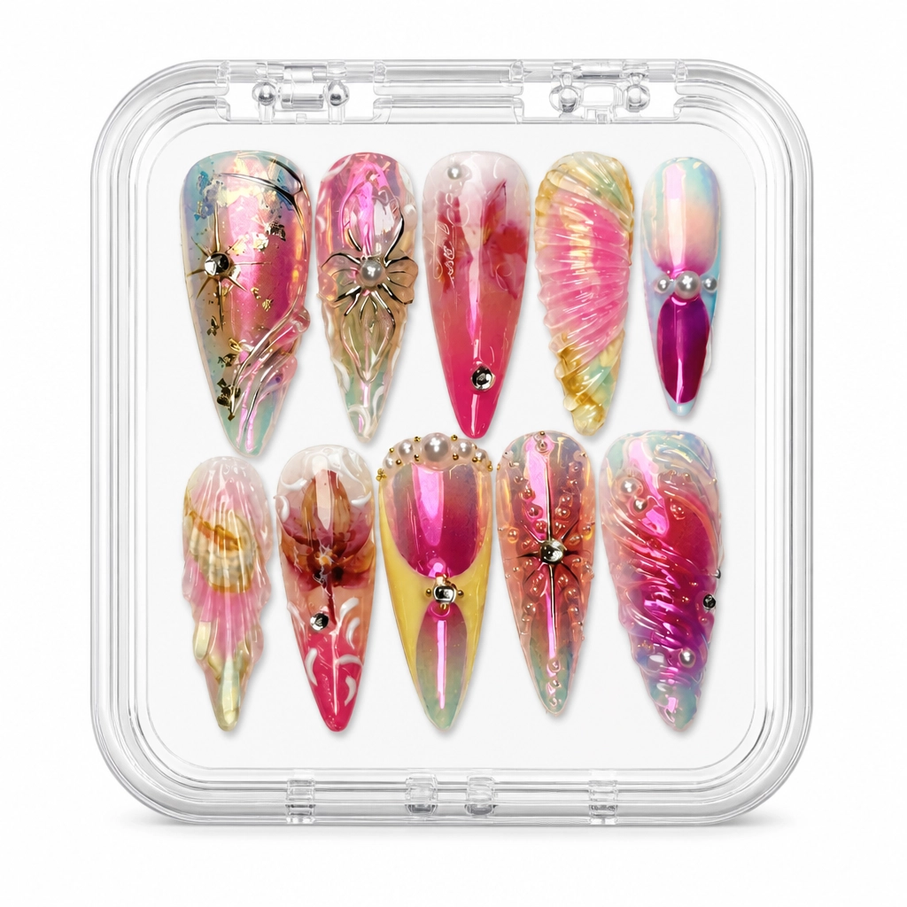 Press-on Nails Wholesale $14.90 Celestial Blossoms by Yabe Vietnam