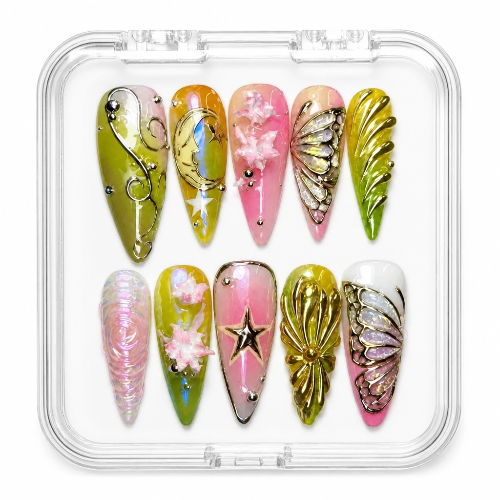 Press-on Nails Wholesale $14.90 Butterfly Dreamscape by Yabe Vietnam