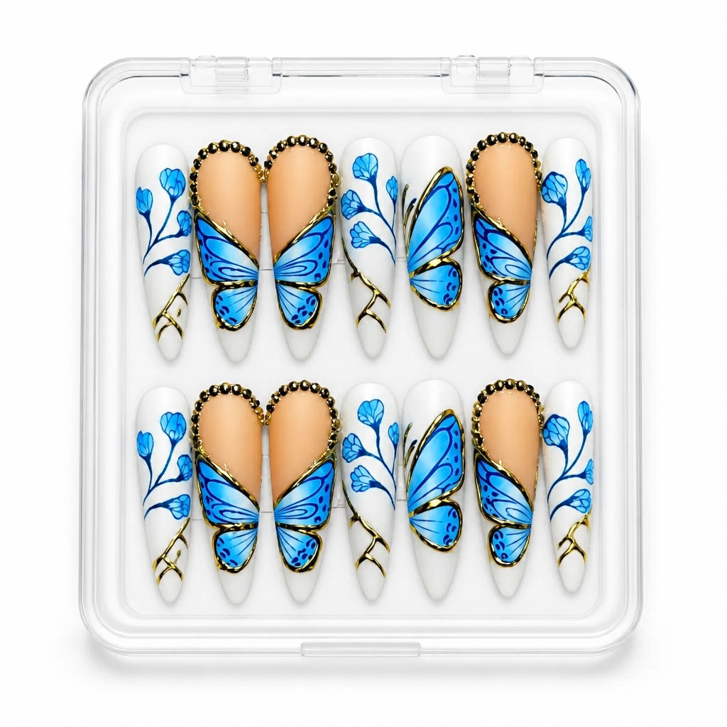 Press-on Nails Wholesale $14.90 Morpho Majesty by Yabe Vietnam