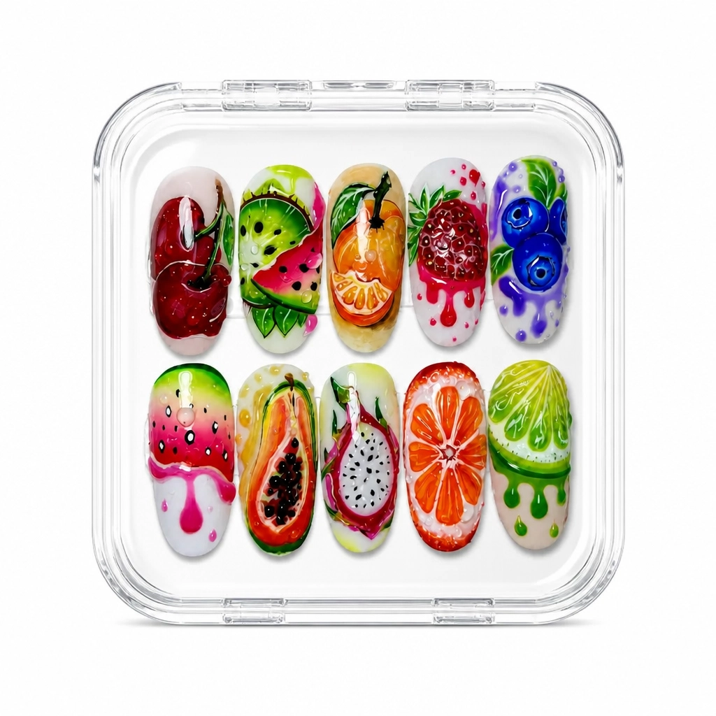 Press-on Nails Wholesale $14.90 Fruitful Whimsy by Yabe Vietnam