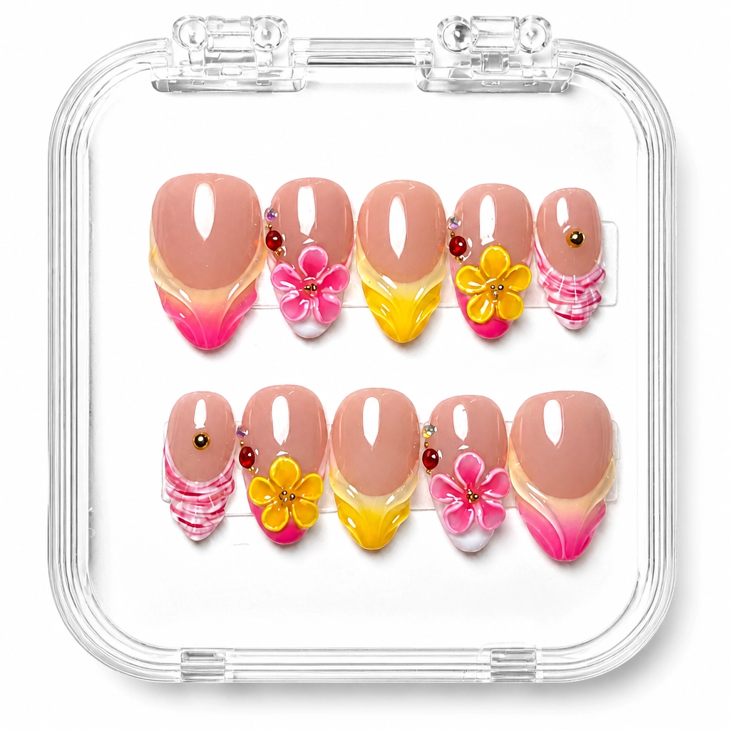 Press-on Nails Wholesale $14.90 Floral Vibe by Yabe Vietnam