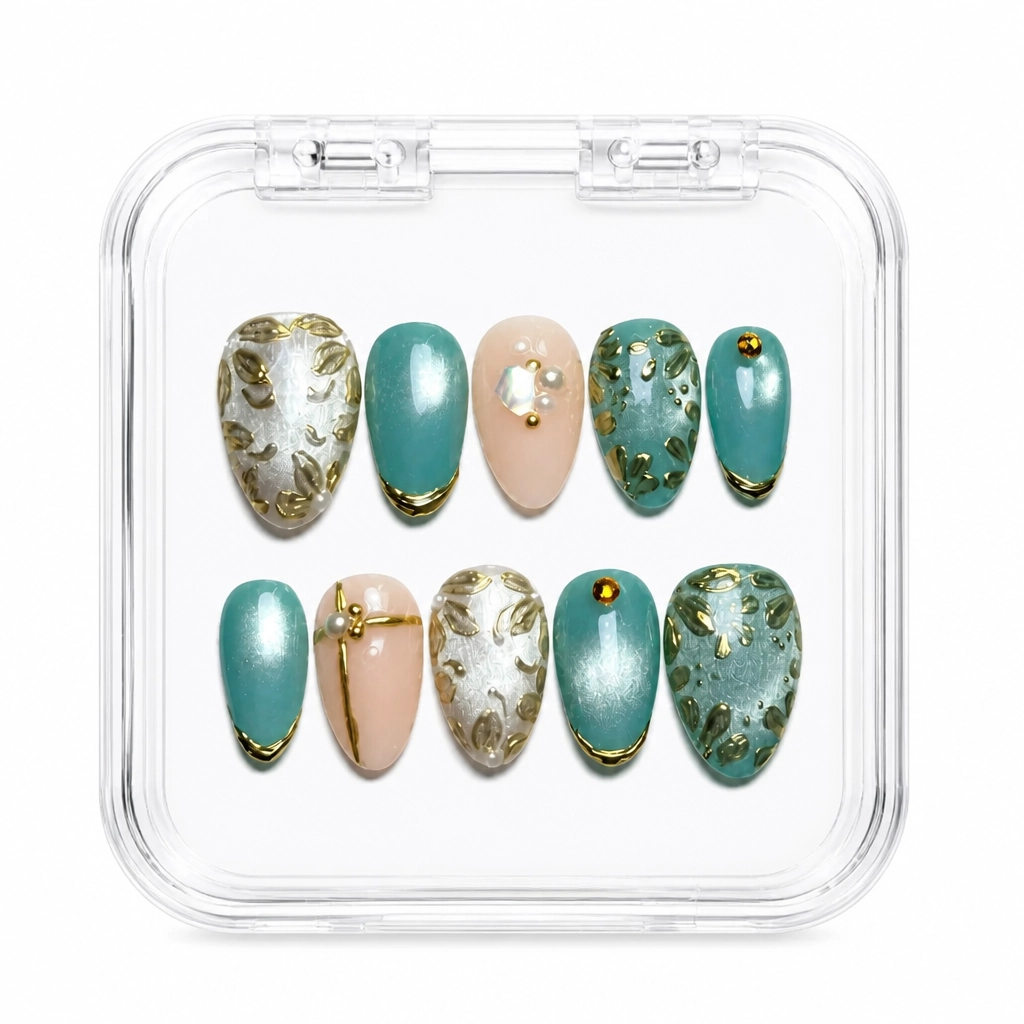 Press-on Nails Wholesale $14.90 Royal Emerald Luxe by Yabe Vietnam