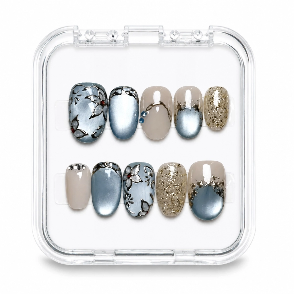 Press-on Nails Wholesale $14.90 Champagne Marble Luxe by Yabe Vietnam