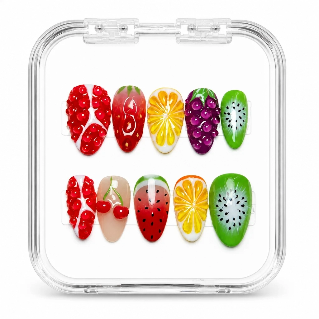 Press-on Nails Wholesale $14.90 Fruit Slice Elegance by Yabe Vietnam