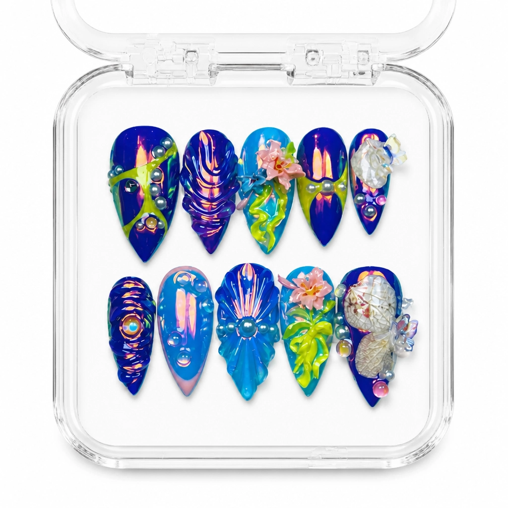 Press-on Nails Wholesale $14.90 Neon Psychedelia by Yabe Vietnam