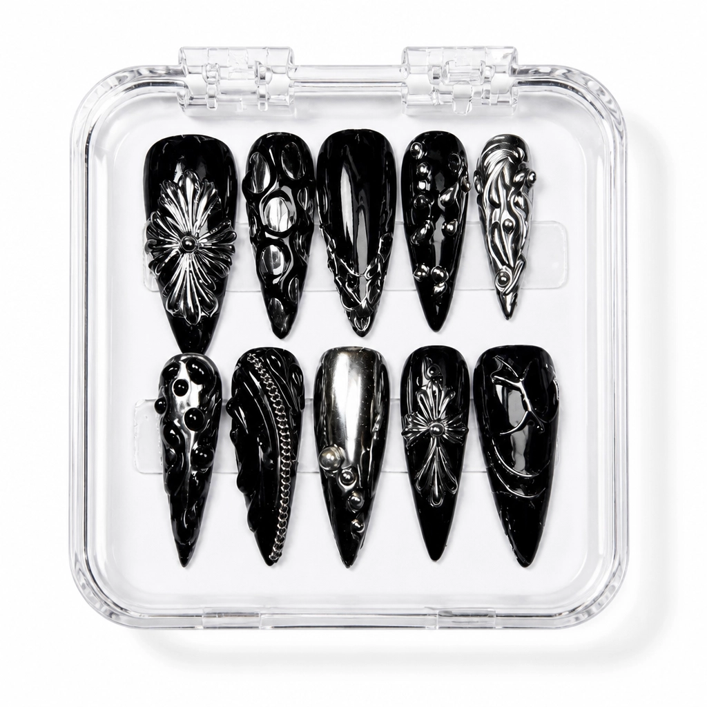 Press-on Nails Wholesale $14.90 Midnight Elegance by Yabe Vietnam