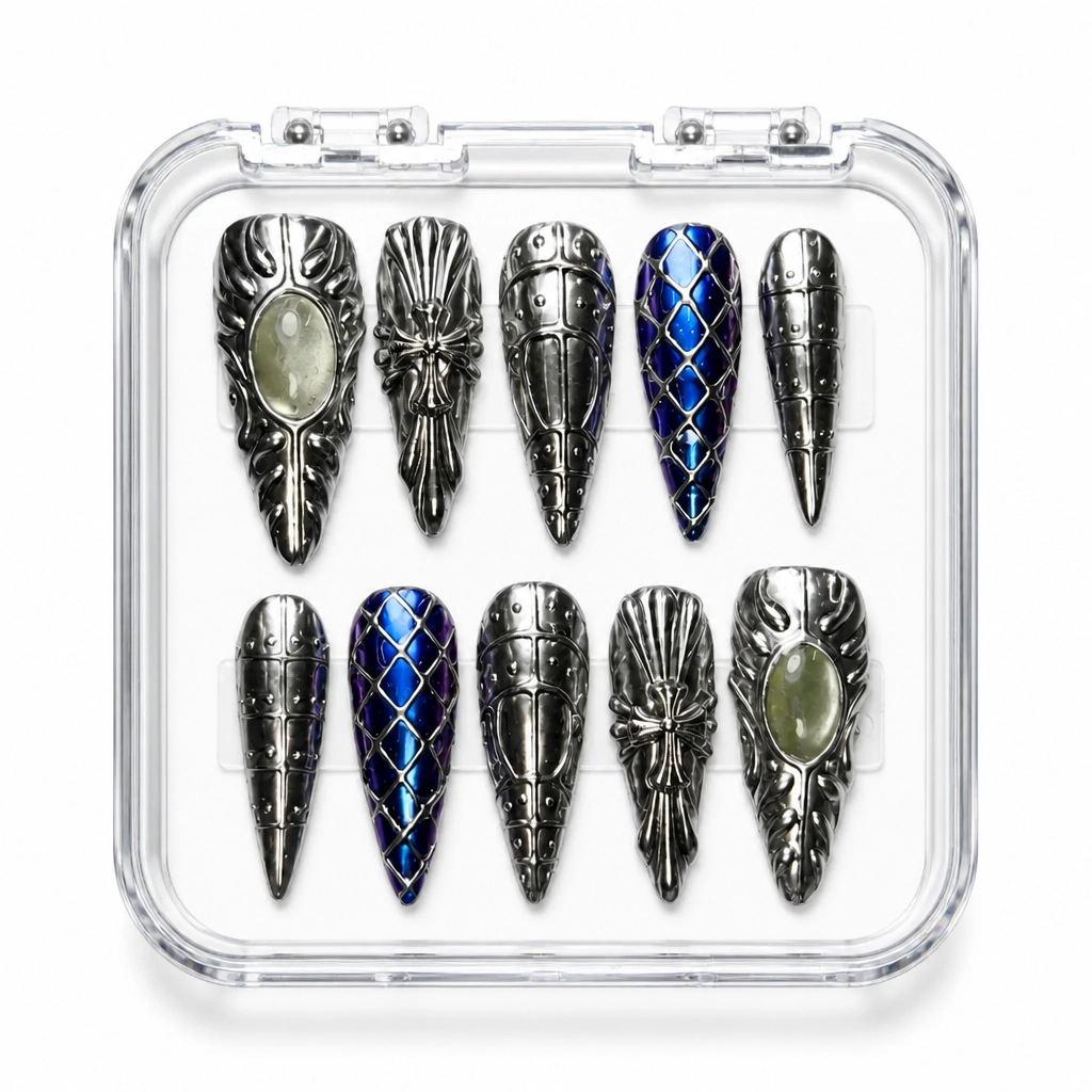 Press-on Nails Wholesale $14.90 Argyle Obsidian by Yabe Vietnam
