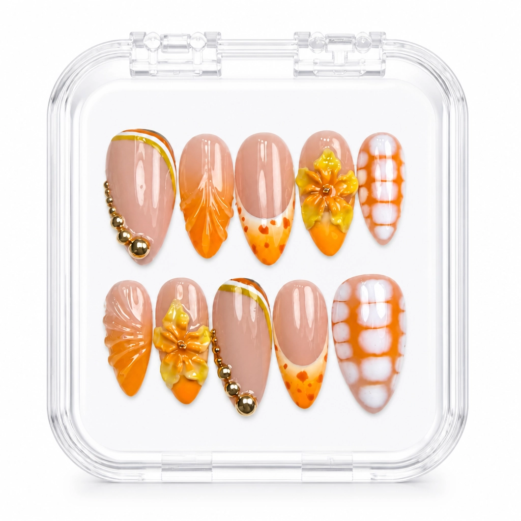 Press-on Nails Wholesale $14.90 Autumn Bloom by Yabe Vietnam