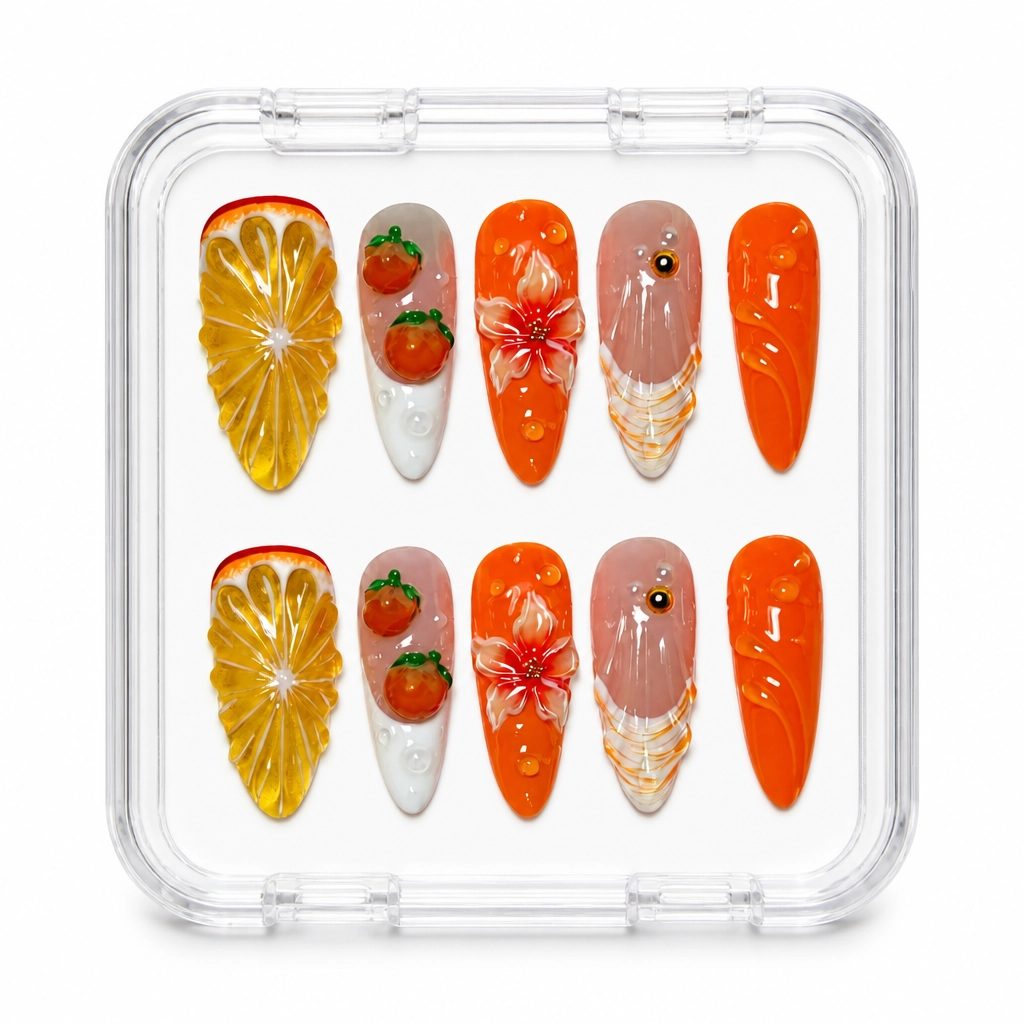 Press-on Nails Wholesale $14.90 Velvet Citrus Luxe by Yabe Vietnam
