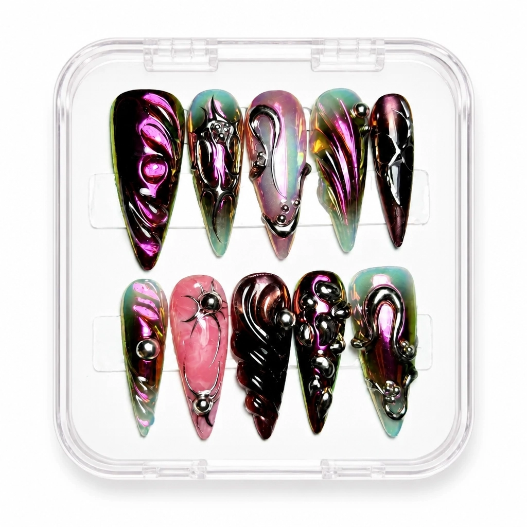 Press-on Nails Wholesale $14.90 Celestial Noir by Yabe Vietnam