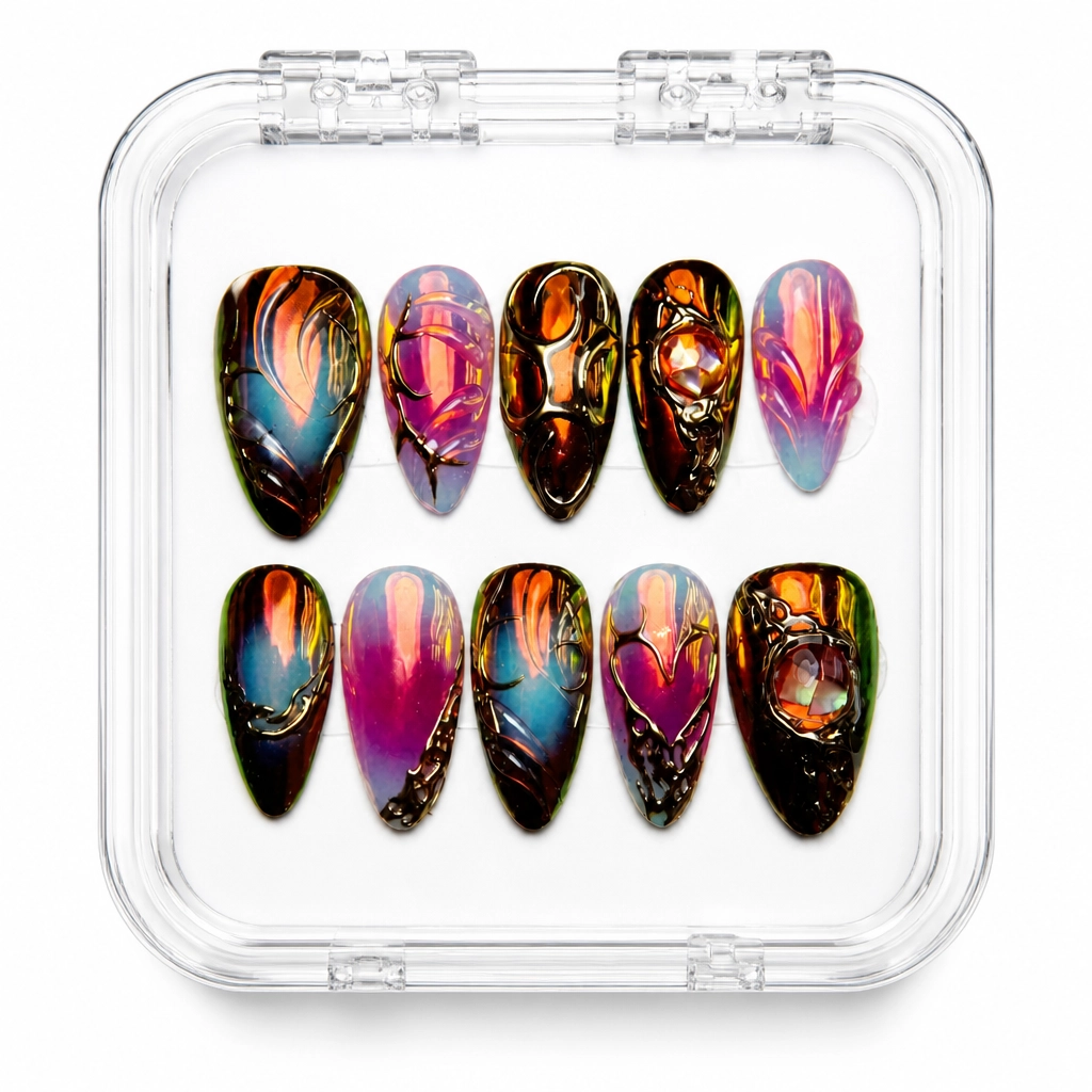 Press-on Nails Wholesale $14.90 Chromatic Obsidian by Yabe Vietnam