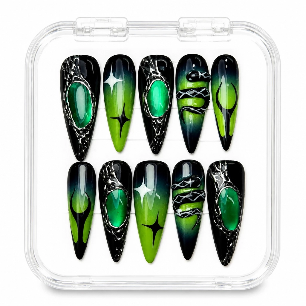 Press-on Nails Wholesale $14.90 Velvet Emerald by Yabe Vietnam