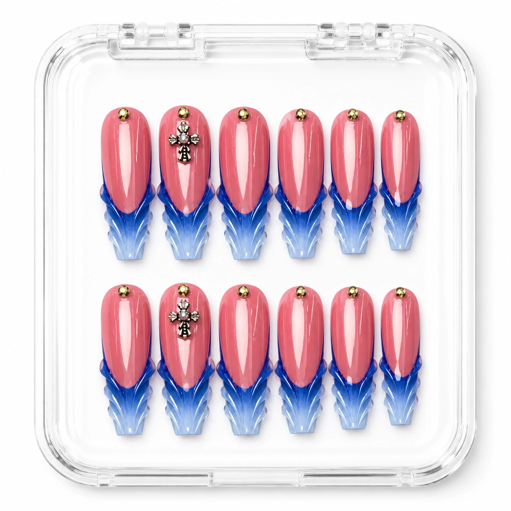 Press-on Nails Wholesale $14.90 Velvet Azure by Yabe Vietnam