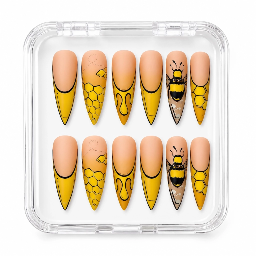 Press-on Nails Wholesale $14.90 Golden Honeycomb by Yabe Vietnam