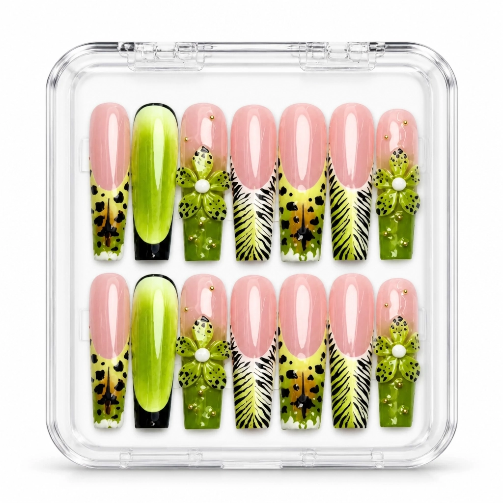 Press-on Nails Wholesale $14.90 Tropical Wildflower by Yabe Vietnam