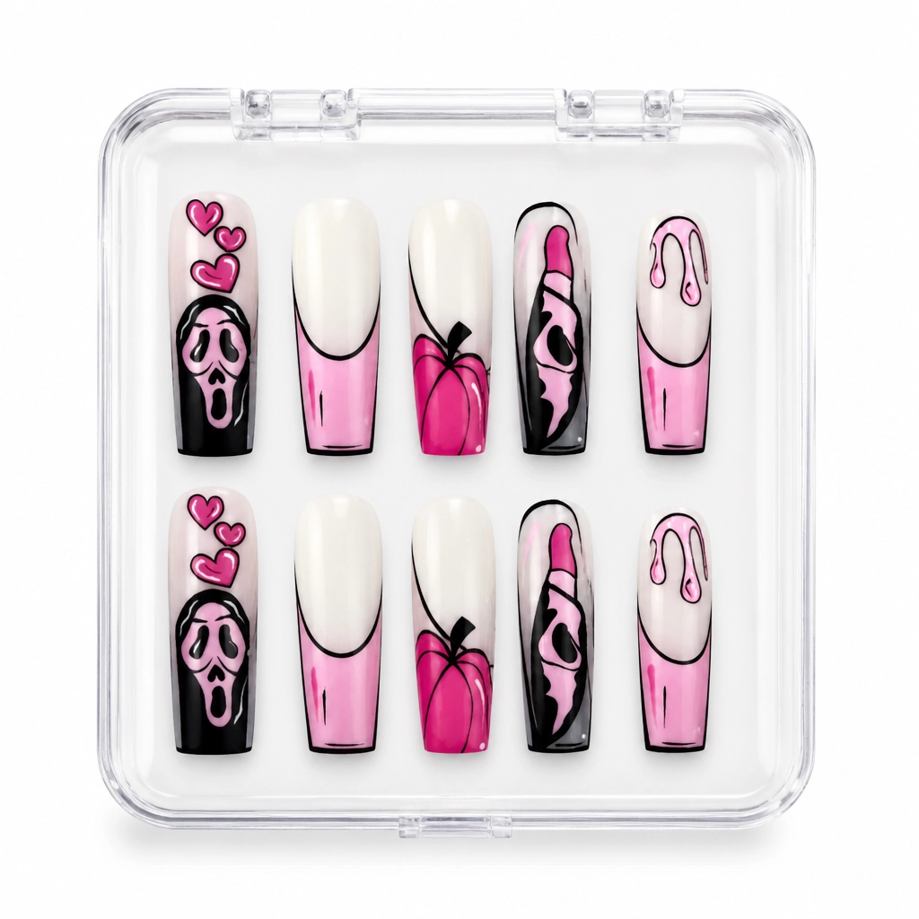 Press-on Nails Wholesale $14.90 Pink Signature Stroke by Yabe Vietnam