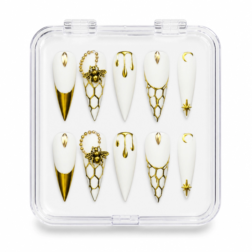 Press-on Nails Wholesale $14.90 Golden Lattice Luxe by Yabe Vietnam
