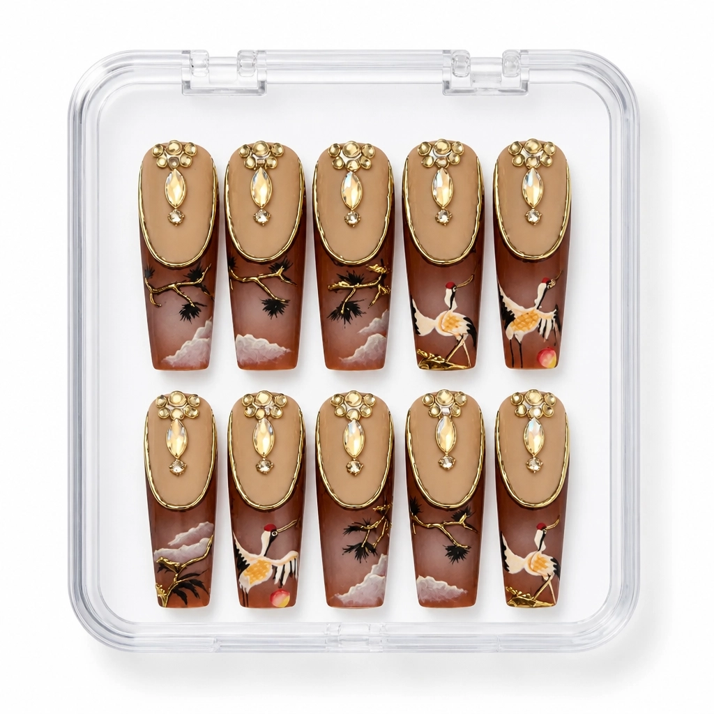 Press-on Nails Wholesale $14.90 Nude Autumn Luxe by Yabe Vietnam