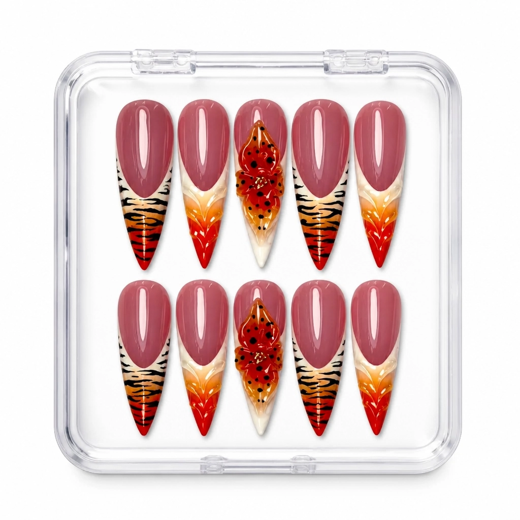 Press-on Nails Wholesale $14.90 Fierce Flame by Yabe Vietnam