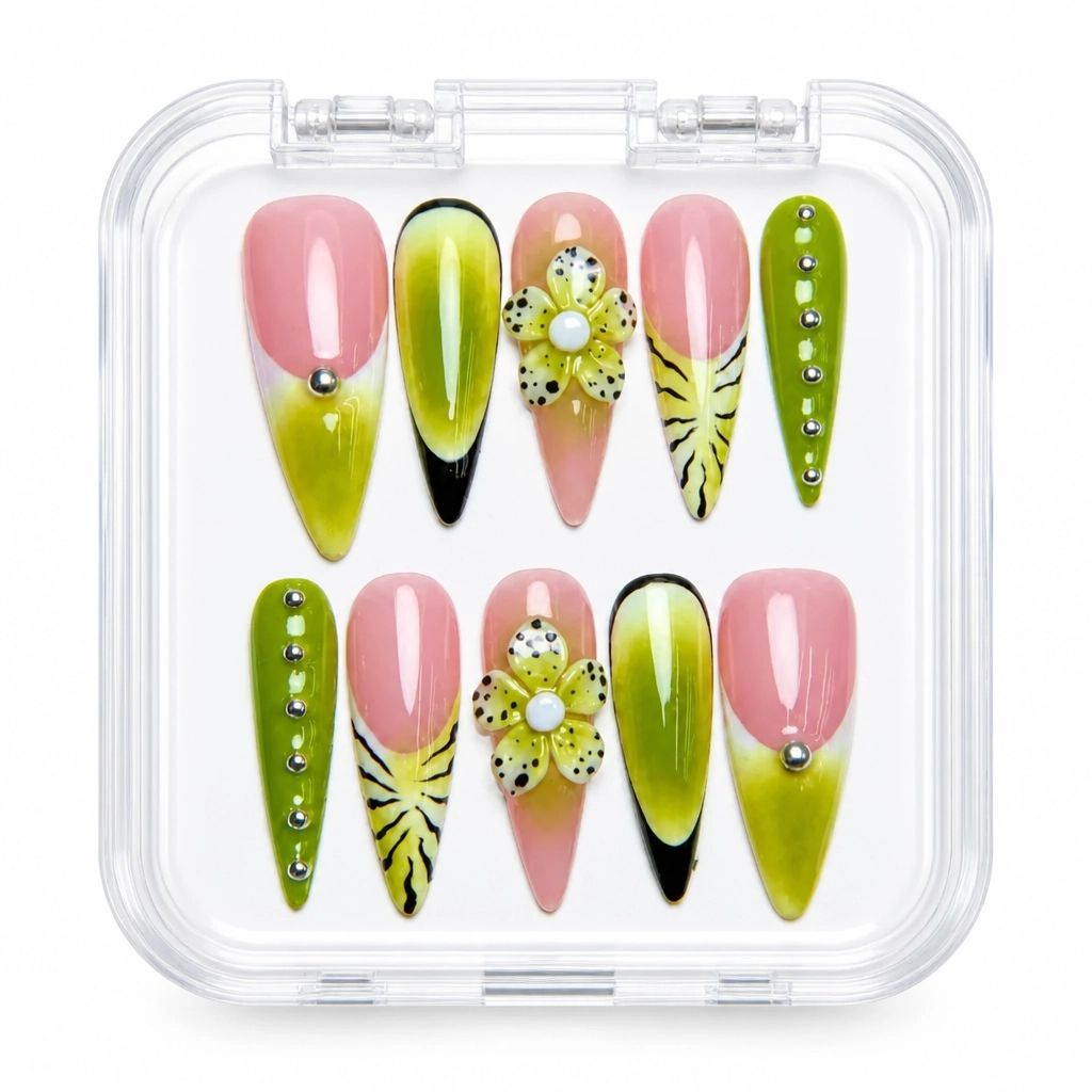 Press-on Nails Wholesale $14.90 Mauve Botanical Luxe by Yabe Vietnam