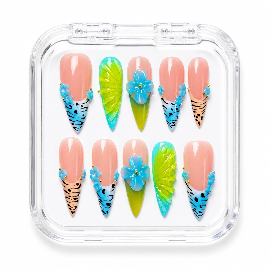 Press-on Nails Wholesale $14.90 Tropical Majesty by Yabe Vietnam